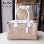 COACH-36187 大號PVC配牛皮最新枕頭包女士手提單肩斜挎包