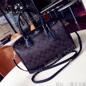 COACH-36187-3 大號PVC配牛皮最新枕頭包女士手提單肩斜挎包