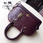 COACH-55449-3 COACH小號貝殼包漆皮印花logo貝殼包女士手提肩背包