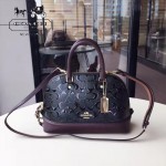 COACH-55449-5 COACH小號貝殼包漆皮印花logo貝殼包女士手提肩背包