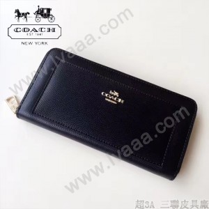 COACH-52648-3 人氣熱銷時尚潮流手掌紋女士全皮長款拉鏈錢包