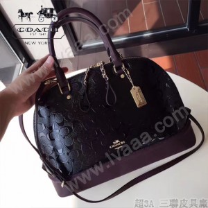 COACH-55449-2 COACH大號貝殼包漆皮印花logo貝殼包女士手提肩背包