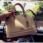 COACH-55449-4 COACH小號貝殼包漆皮印花logo貝殼包女士手提肩背包