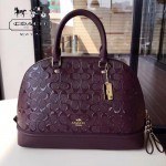 COACH-55449 COACH大號貝殼包漆皮印花logo貝殼包女士手提肩背包