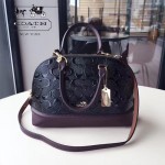 COACH-55449-5 COACH小號貝殼包漆皮印花logo貝殼包女士手提肩背包