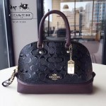 COACH-55449-5 COACH小號貝殼包漆皮印花logo貝殼包女士手提肩背包