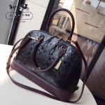 COACH-55449-2 COACH大號貝殼包漆皮印花logo貝殼包女士手提肩背包