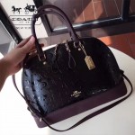 COACH-55449-2 COACH大號貝殼包漆皮印花logo貝殼包女士手提肩背包