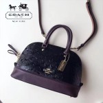 COACH-55449-5 COACH小號貝殼包漆皮印花logo貝殼包女士手提肩背包