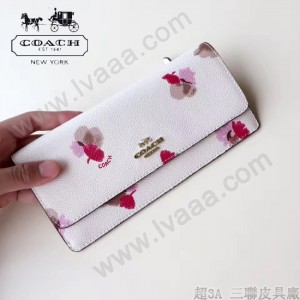 COACH-53751-2 新款潮流女士翻蓋信封長夾