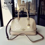 COACH-55449-4 COACH小號貝殼包漆皮印花logo貝殼包女士手提肩背包