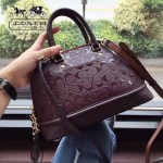 COACH-55449-3 COACH小號貝殼包漆皮印花logo貝殼包女士手提肩背包