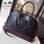 COACH-55449-2 COACH大號貝殼包漆皮印花logo貝殼包女士手提肩背包