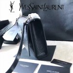 YSL 446753E 名媛必備kate bag黑色原版鱷魚紋牛皮單肩斜挎包