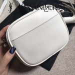 YSL 425317-5 高貴奢華新款白色原版牛皮單肩斜挎包相機包
