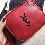 YSL 425317-3 高貴奢華新款紅色原版牛皮單肩斜挎包相機包