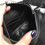 YSL 425317-6 高貴奢華新款黑色原版牛皮單肩斜挎包相機包