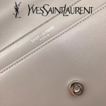 YSL 442906-6 王子文鄭秀文同款灰色原單牙籤紋牛皮大號單肩斜挎包