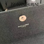 YSL 441972E-3 舒淇同款黑色原版魚子醬牛皮小號單肩斜挎包