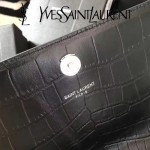 YSL 446753E 名媛必備kate bag黑色原版鱷魚紋牛皮單肩斜挎包