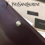YSL 442906-5 王子文鄭秀文同款棗紅色原單牙籤紋牛皮大號單肩斜挎包