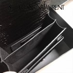 YSL 441972E 舒淇同款黑色原版鱷魚紋牛皮小號單肩斜挎包