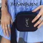 YSL 425317-6 高貴奢華新款黑色原版牛皮單肩斜挎包相機包