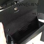 YSL 441972E-3 舒淇同款黑色原版魚子醬牛皮小號單肩斜挎包