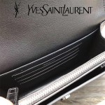 YSL 452157E 人氣熱銷sunset黑色原版鱷魚紋牛皮mini單肩斜挎包