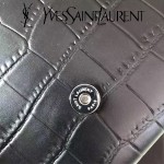 YSL 446753E 名媛必備kate bag黑色原版鱷魚紋牛皮單肩斜挎包
