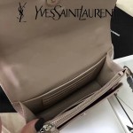 YSL 452157E-5 人氣熱銷sunset裸色原版鱷魚紋牛皮mini單肩斜挎包