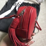 YSL 425317-3 高貴奢華新款紅色原版牛皮單肩斜挎包相機包