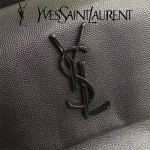 YSL 438176Q 專櫃同步黑色原版魚子醬皮槍色五金單肩斜挎包