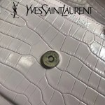 YSL 441972E-2 舒淇同款灰色原版鱷魚紋牛皮小號單肩斜挎包