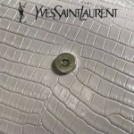 YSL 442906E-2 高端新款女士灰色原版鱷魚紋牛皮大號單肩斜挎包