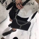 YSL 446753E 名媛必備kate bag黑色原版鱷魚紋牛皮單肩斜挎包