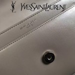 YSL 442906-2 王子文鄭秀文同款灰色原單牙籤紋牛皮小號單肩斜挎包
