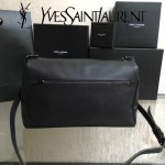 YSL 438176Q 專櫃同步黑色原版魚子醬皮槍色五金單肩斜挎包