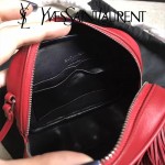 YSL 425317-3 高貴奢華新款紅色原版牛皮單肩斜挎包相機包