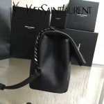 YSL 438176Q 專櫃同步黑色原版魚子醬皮槍色五金單肩斜挎包
