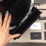 YSL 442906-4 王子文鄭秀文同款黑色原單牙籤紋牛皮大號單肩斜挎包
