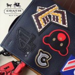 COACH-57231 COACH原單新款粒面皮革VARSITY拼綴ROGU唐嫣同款手提肩背包