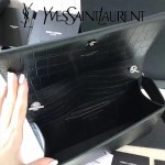 YSL 446753E 名媛必備kate bag黑色原版鱷魚紋牛皮單肩斜挎包