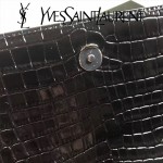 YSL 441972E 舒淇同款黑色原版鱷魚紋牛皮小號單肩斜挎包