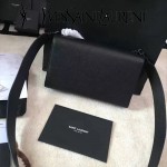 YSL 441972E-3 舒淇同款黑色原版魚子醬牛皮小號單肩斜挎包
