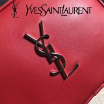 YSL 425317-3 高貴奢華新款紅色原版牛皮單肩斜挎包相機包