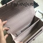 YSL 441972E-2 舒淇同款灰色原版鱷魚紋牛皮小號單肩斜挎包