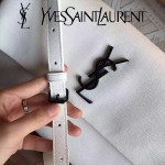 YSL 438176Q-2 專櫃同步白色原版魚子醬皮槍色五金單肩斜挎包