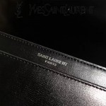 YSL 442906-3 王子文鄭秀文同款黑色原單牙籤紋牛皮小號單肩斜挎包