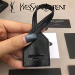 YSL 442906-4 王子文鄭秀文同款黑色原單牙籤紋牛皮大號單肩斜挎包